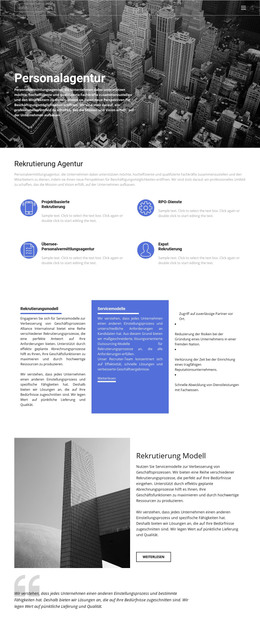 HTML-Seitendesign Für Personalvermittlungsagentur Mit Guter Erfahrung