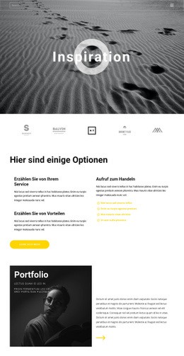 Responsive Webvorlage Für Inspiration Für Kreativität