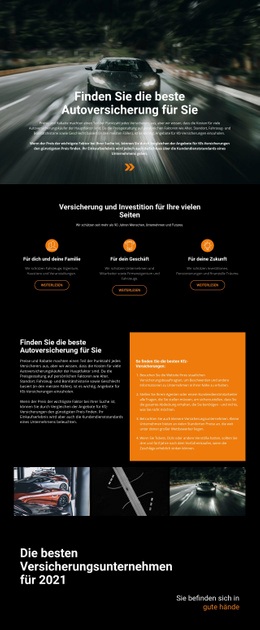 Transportversicherung Website-Design