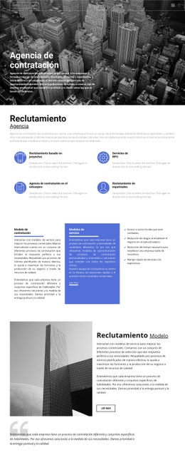 Agencia De Reclutamiento Con Buena Experiencia.: Página De Destino Lista Para Usar