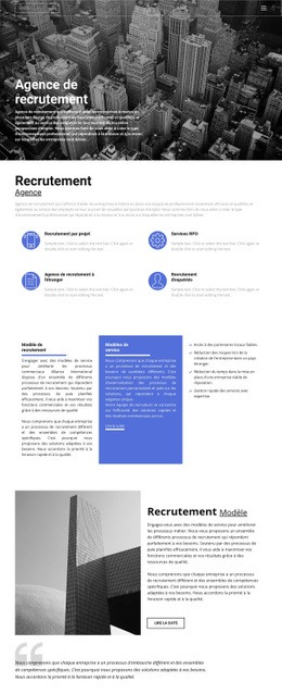 Agence De Recrutement Avec Une Bonne Expérience - Modèles De Sites Web