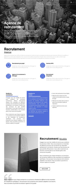 Conception De Pages HTML Pour Agence De Recrutement Avec Une Bonne Expérience