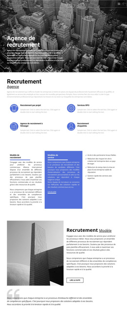 Agence De Recrutement Avec Une Bonne Expérience - Thème WordPress Simple