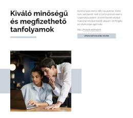 Magas Színvonalú Tanfolyamok - HTML Oldalsablon