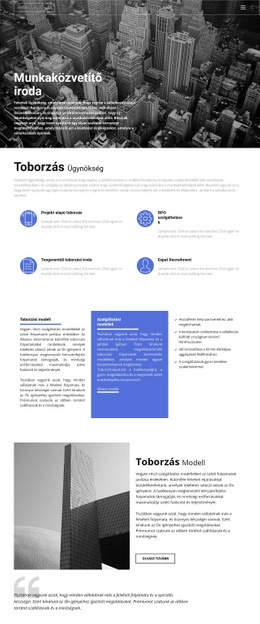 Toborzóiroda Jó Tapasztalattal - Webhelysablonok