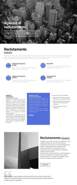 Agenzia Di Reclutamento Con Buona Esperienza - Modelli Di Siti Web