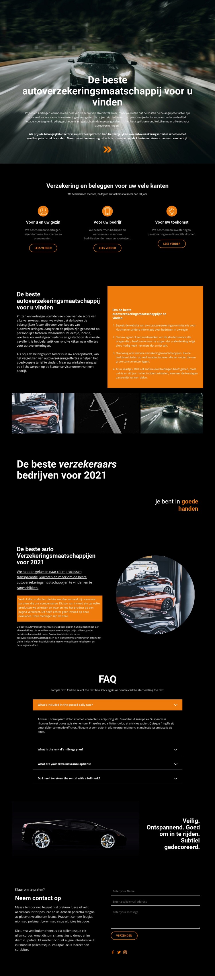 Transportverzekering Website ontwerp