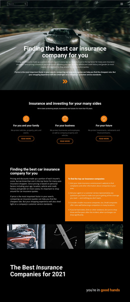 Transport Insurance One Page Template