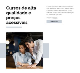 Design De Site Multifuncional Para Cursos De Alta Qualidade