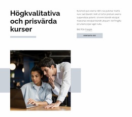 Hög Kvalitetskurser - HTML-Sidmall