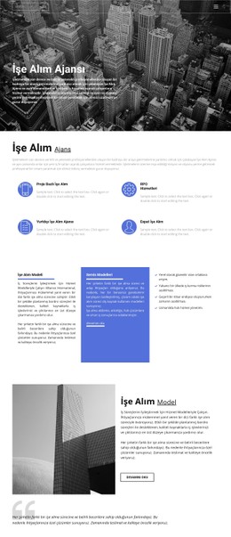 İyi Deneyime Sahip Işe Alım Ajansı E-Ticaret Web Sitesi