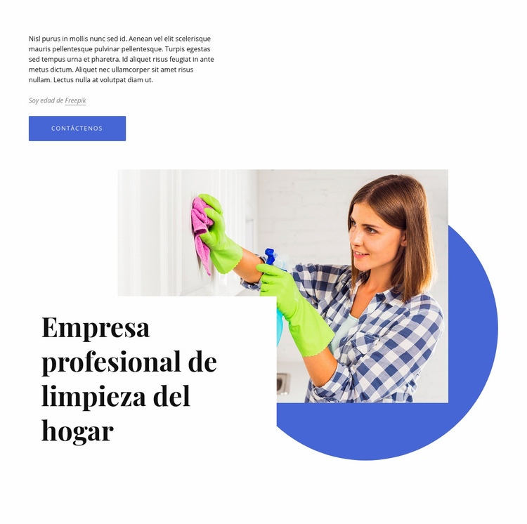 Empresa profesional de limpieza del hogar Creador de sitios web HTML