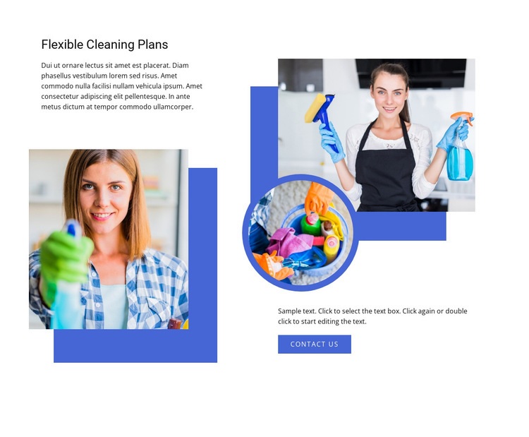Flixible cleaning plans Homepage Design