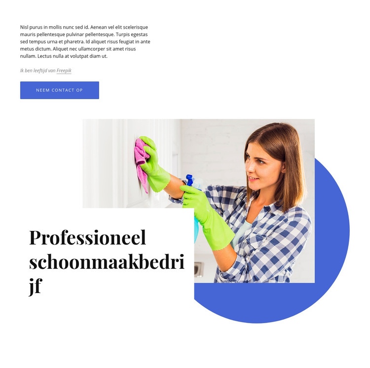 Professioneel schoonmaakbedrijf HTML5-sjabloon