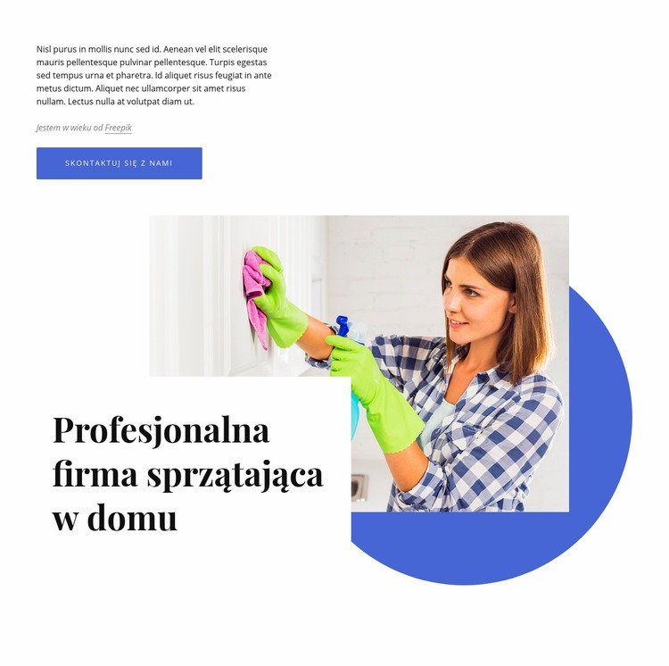 Profesjonalna firma sprzątająca w domu Kreator witryn internetowych HTML