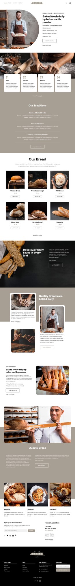 Handmade bread - CSS Template by Nicepage