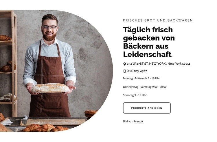 Wir sind Bäcker HTML Website Builder