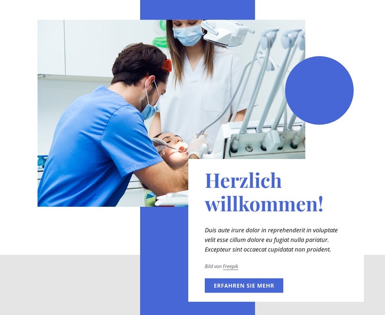 Willkommen in Ihrem Zahnarztzentrum HTML5-Vorlage