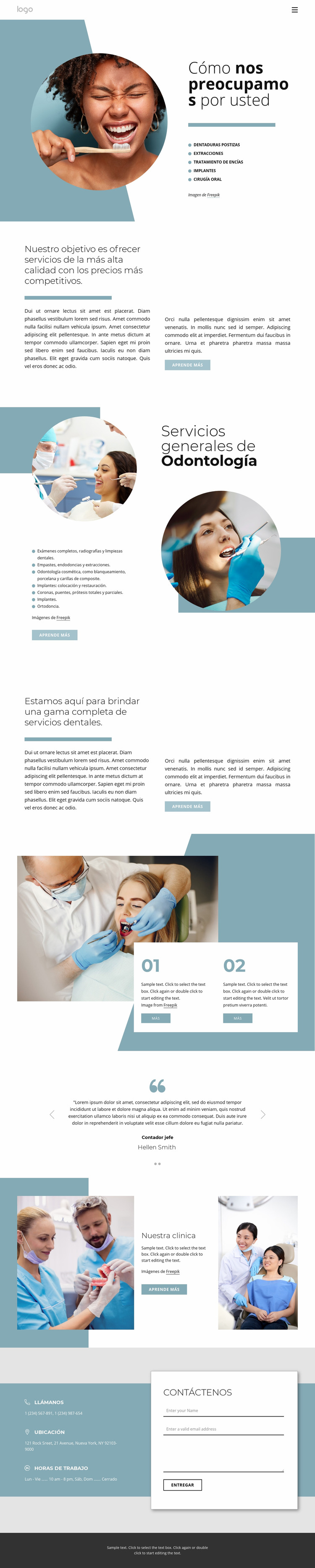 Servicios dentales de alta calidad Plantilla Joomla