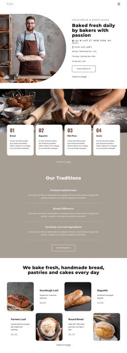 Bakery Products - Beautiful Homepage Design