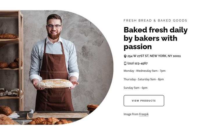 We are bakers Homepage Design