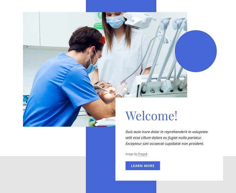 Welcome to ou dental center Homepage Design