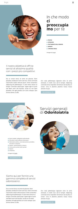 Servizi Odontoiatrici Di Alta Qualità - Download Del Modello HTML