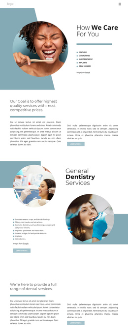 Hight Quality Dental Services One Page Template