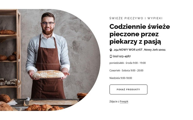 Jesteśmy piekarzami Makieta strony internetowej