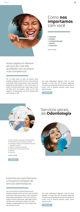 Serviços Odontológicos De Alta Qualidade – Modelo Totalmente Responsivo