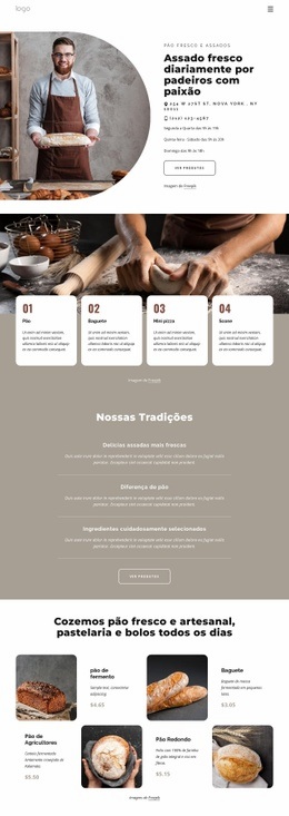 Produtos De Confeitaria - Modelo HTML5