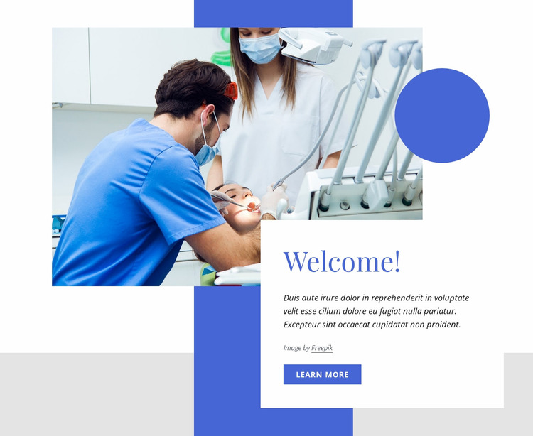 Welcome to ou dental center Website Mockup