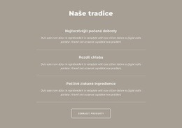 Naše Tradice – Šablona Osobních Webových Stránek
