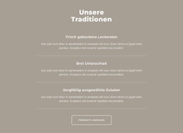 Unsere Traditionen - Persönliche Website-Vorlage