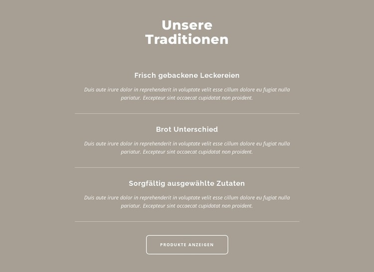 Unsere Traditionen Website design