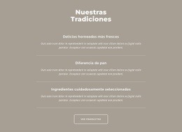 Nuestras Tradiciones - Plantilla De Sitio Web Personal