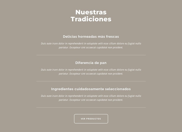 Nuestras tradiciones Plantilla HTML5