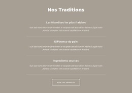 Nos Traditions - Conception De Sites Web Personnalisés