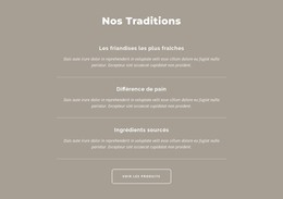 Nos Traditions - Conception De Sites Web Personnalisés