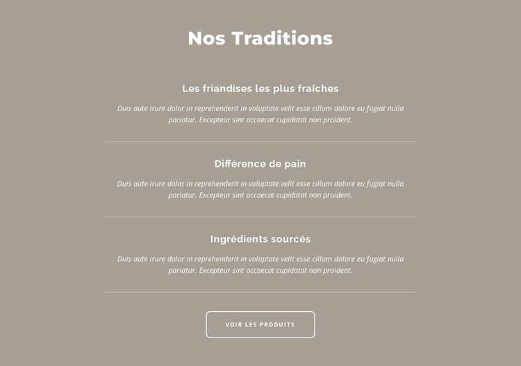 Nos traditions Modèle HTML5