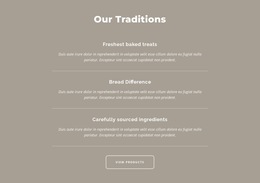 Our Traditions - Custom HTML5 Template
