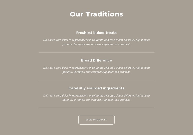 Our traditions HTML5 Template