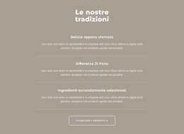 Le Nostre Tradizioni - Modello HTML Semplice