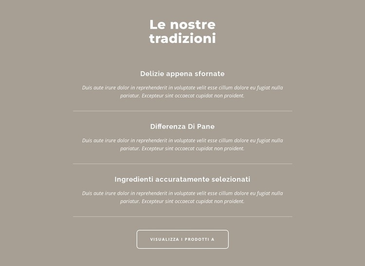 Le nostre tradizioni Modello HTML5