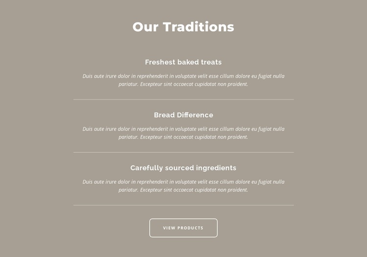 Our traditions Joomla Page Builder