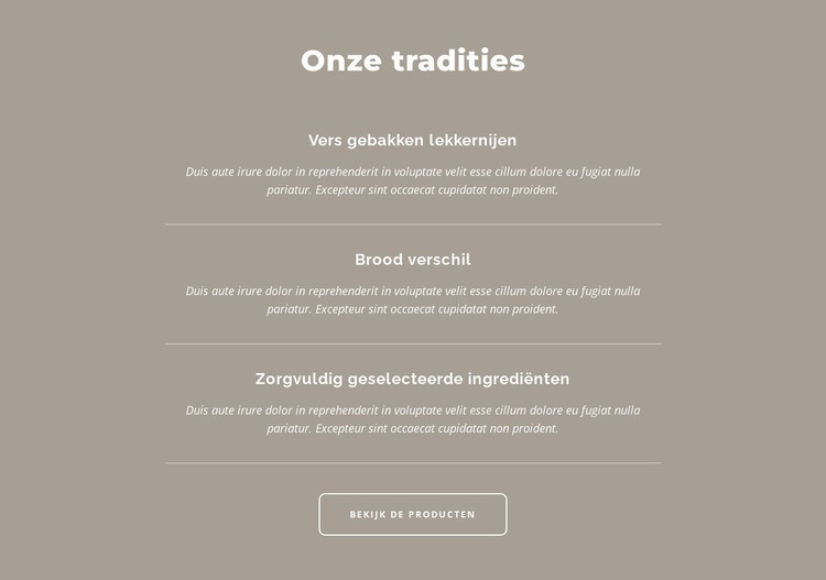 onze tradities HTML5-sjabloon