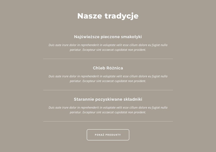 Nasze tradycje Szablon HTML5