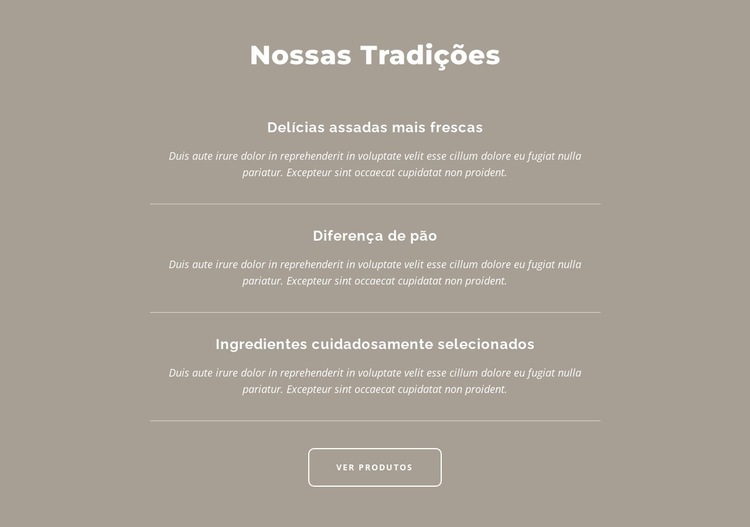 Nossas tradições Modelo HTML5