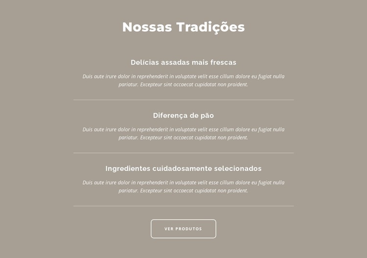 Nossas tradições Modelo de site