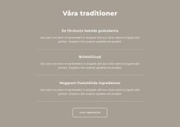 Våra Traditioner - Personlig Webbplatsmall